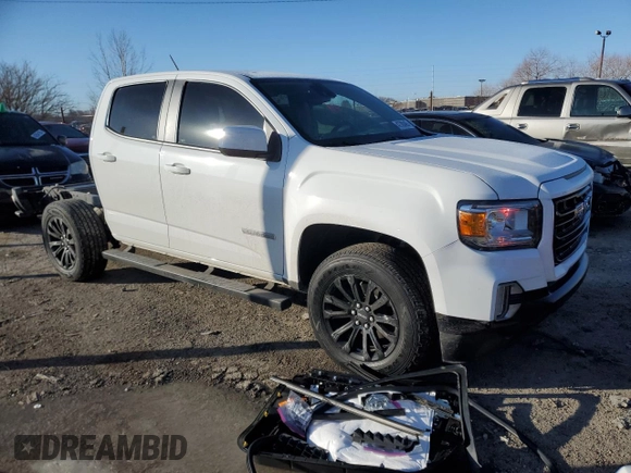 2021 GMC Canyon 4WD Elevation with VIN 1GTG6CEN9M1196409, listed as a Copart auction lot 42700465 with 26,023 mi miles and Salvage Title. Bid and sale history available at carsss.com. Image 4.