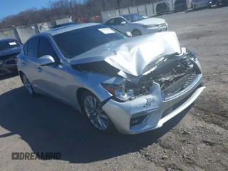 2018 Infiniti Q50 3.0t LUXE with VIN JN1EV7AR1JM434292, listed as a IAAI auction lot 41737606 with 86,273 mi miles. Bid and sale history available at carsss.com. Image 1.