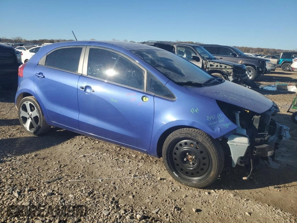 2012 Kia Rio EX with VIN KNADN5A37C6017112, listed as a Copart auction lot 81080564 with 180,897 mi miles and Salvage Title. Bid and sale history available at carsss.com. Image 4.