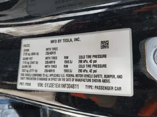 2022 Tesla Model 3 with VIN 5YJ3E1EA1NF304811, listed as a IAAI auction lot 41559342 with 29,597 mi miles and . Bid and sale history available at DreamBid. Image 9.