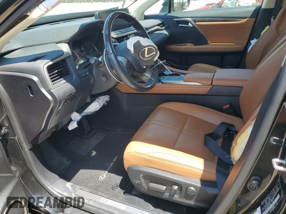 2021 Lexus RX 350 with VIN 2T2JZMAA7MC198902, listed as a Copart auction lot 59238005 with 44,127 mi miles and Salvage title. Bid and sale history available at DreamBid. Image 7.
