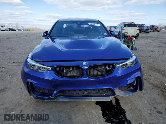 2018 BMW M3 with VIN WBS8M9C53J5L71752, listed as a Copart auction lot 37308724 with 19,425 mi miles. Bid and sale history available at carsss.com. Image 5.