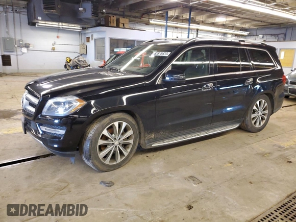 2015 Mercedes-Benz GL-Class GL 450 with VIN 4JGDF6EE7FA570776, listed as a Copart auction lot 82875623 with 104,115 mi miles. Bid and sale history available at carsss.com. Image 1.
