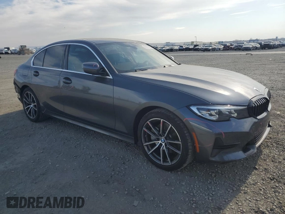 2020 BMW 3 Series 330i with VIN 3MW5R1J0XL8B36966, listed as a Copart auction lot 58501495 with 27,813 mi miles and Salvage title. Bid and sale history available at DreamBid. Image 4.