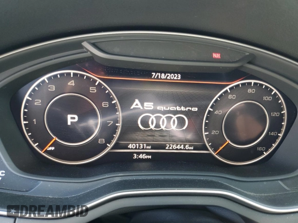 2019 Audi A5 Sportback Prestige with VIN WAUFNCF50KA044915, listed as a Copart auction lot 60520103 with 40,131 mi miles. Bid and sale history available at carsss.com. Image 9.