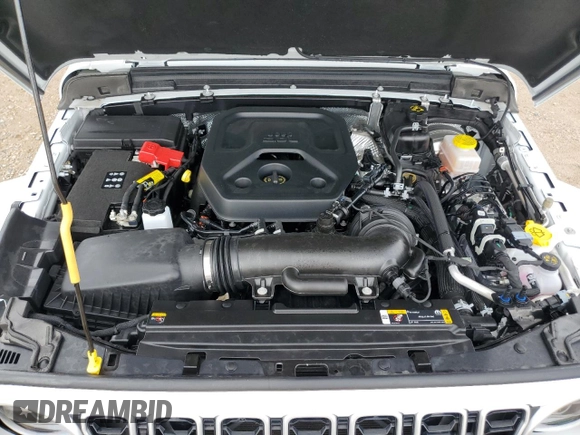 2025 Jeep Wrangler Sahara with VIN 1C4PJXEN1SW528297, listed as a Copart auction lot 55950005 with 7,167 mi miles and Clean title. Bid and sale history available at DreamBid. Image 12.
