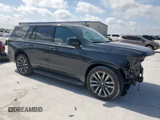 2022 Cadillac Escalade Sport Platinum with VIN 1GYS4GKL3NR214507, listed as a Copart auction lot 61359575 with 58,466 mi miles and Salvage title. Bid and sale history available at DreamBid. Image 4.