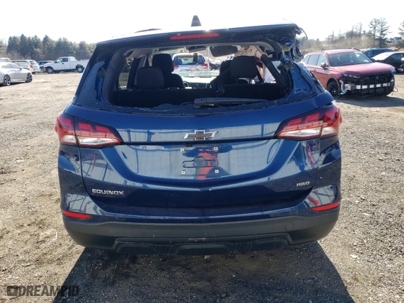 2022 Chevrolet Equinox LS with VIN 3GNAXSEV6NS164800, listed as a Copart auction lot 46345265 with 23,050 mi miles and Salvage Title. Bid and sale history available at carsss.com. Image 6.