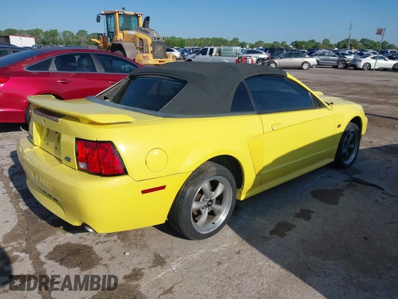 2001 Ford Mustang GT Deluxe with VIN 1FAFP45X91F260971, listed as a IAAI auction lot 41966912 with 1 mi miles. Bid and sale history available at carsss.com. Image 4.
