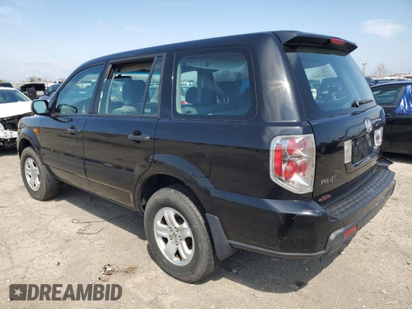 2007 Honda Pilot LX z VIN 5FNYF28107B021596, wystawiony jako Copart lot #51256235 z przebiegiem 176 391 mil mil oraz Czysty tytuł • Clean title. Historia ofert i sprzedaży dostępna na DreamBid. Obrazek 2.