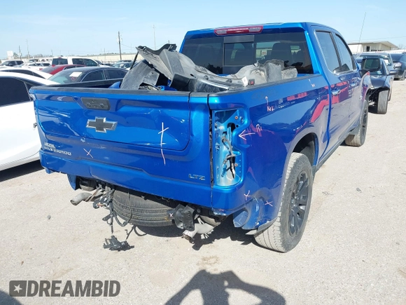 2023 Chevrolet Silverado 1500 LTZ with VIN 3GCUDGEDXPG282096, listed as a IAAI auction lot 41738802 with 43,954 mi miles and . Bid and sale history available at DreamBid. Image 4.