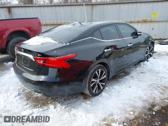 2018 Nissan Maxima SV with VIN 1N4AA6AP5JC384119, listed as a IAAI auction lot 41353069 with 97,136 mi miles. Bid and sale history available at carsss.com. Image 4.