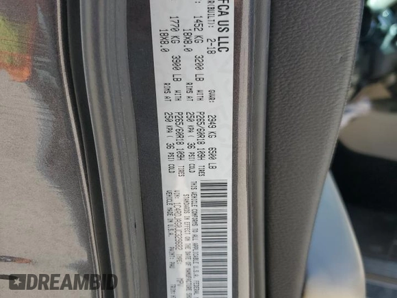 2018 Dodge Durango SXT with VIN 1C4RDJAG0JC329682, listed as a Copart auction lot 49541005 with 102,596 mi miles and Salvage Title. Bid and sale history available at DreamBid. Image 15.