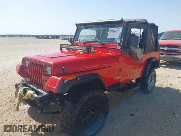 1995 Jeep Wrangler S with VIN 1J4FY19P3SP210704, listed as a IAAI auction lot 41794277 with 145,668 mi miles. Bid and sale history available at carsss.com. Image 2.