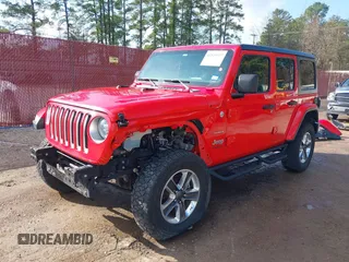 2018 Jeep Wrangler Unlimited Sahara z VIN 1C4HJXEN7JW224927, wystawiony jako IAAI lot #41515557 z przebiegiem 81 138 mil mil oraz . Historia ofert i sprzedaży dostępna na DreamBid. Obrazek 18.