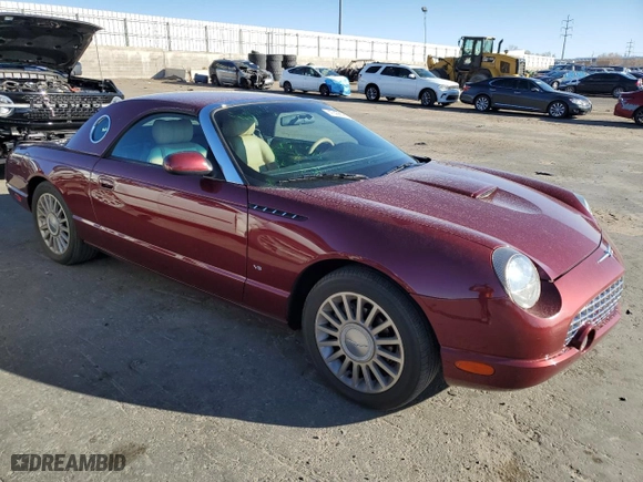 2004 Ford Thunderbird Deluxe with VIN 1FAHP60A54Y102174, listed as a Copart auction lot 47408125 with 16,517 mi miles and Salvage Title. Bid and sale history available at carsss.com. Image 4.