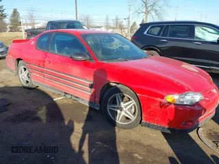 2004 Chevrolet Monte Carlo SS Supercharged with VIN 2G1WZ121249452631, listed as a IAAI auction lot 41447110 with 75,049 mi miles. Bid and sale history available at carsss.com. Image 1.