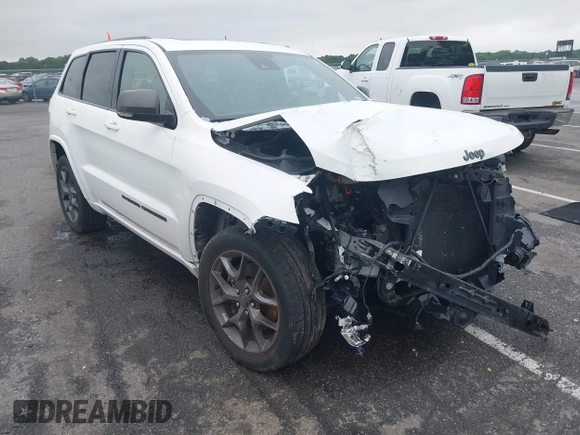 2021 Jeep Grand Cherokee 80th Anniversary with VIN 1C4RJFBG2MC568028, listed as a IAAI auction lot 42381104 with 51,027 mi miles and . Bid and sale history available at DreamBid. Image 1.