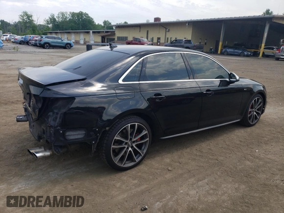 2018 Audi S4 Premium Plus with VIN WAUB4AF47JA001233, listed as a Copart auction lot 57432894 with 98,166 mi miles. Bid and sale history available at carsss.com. Image 3.