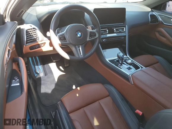 2020 BMW 8 Series M850i xDrive with VIN WBABC4C00LCE77534, listed as a Copart auction lot 54722515 with 0 mi miles and Salvage Title. Bid and sale history available at carsss.com. Image 8.