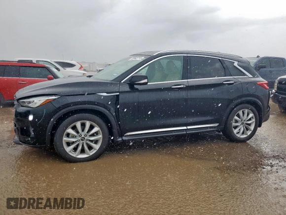2019 Infiniti QX50 Essential with VIN 3PCAJ5M11KF125689, listed as a Copart auction lot 63862715 with 53,665 mi miles and Salvage title. Bid and sale history available at DreamBid. Image 1.