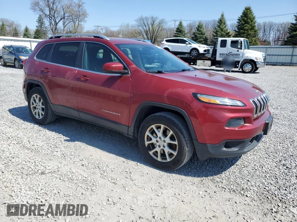 2017 Jeep Cherokee Latitude with VIN 1C4PJMCB8HW568554, listed as a Copart auction lot 54474185 with 102,846 mi miles and Salvage Title. Bid and sale history available at carsss.com. Image 4.