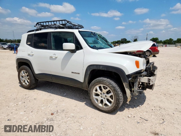 2018 Jeep Renegade Latitude with VIN ZACCJBBB2JPH65906, listed as a Copart auction lot 58846045 with 88,051 mi miles and Salvage title. Bid and sale history available at DreamBid. Image 4.