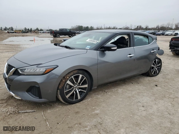 2022 Nissan Maxima SV with VIN 1N4AA6CV4NC502162, listed as a Copart auction lot 45600635 with 64,215 mi miles and Salvage Title. Bid and sale history available at carsss.com. Image 1.