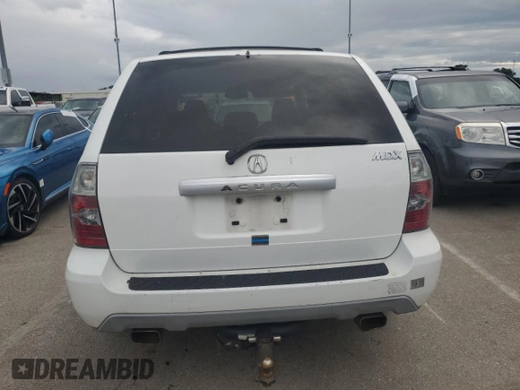 2005 Acura MDX with VIN 2HNYD18265H528934, listed as a Copart auction lot 74598924 with 0 mi miles and Non Repairable. Bid and sale history available at carsss.com. Image 6.
