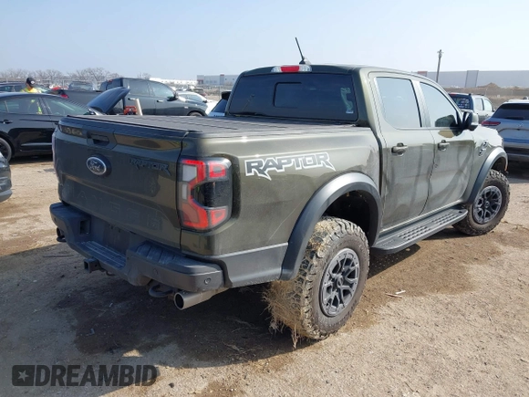 2024 Ford Ranger Raptor with VIN 1FTER4LR4RLE55684, listed as a IAAI auction lot 41527277 with 1,919 mi miles. Bid and sale history available at carsss.com. Image 4.