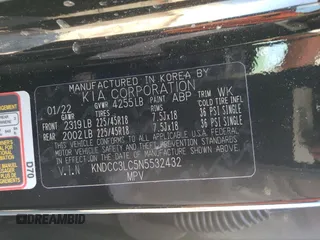 2022 Kia Niro Touring SE with VIN KNDCC3LC5N5532432, listed as a Copart auction lot 76519434 with 48,313 mi miles and Salvage Title. Bid and sale history available at carsss.com. Image 13.