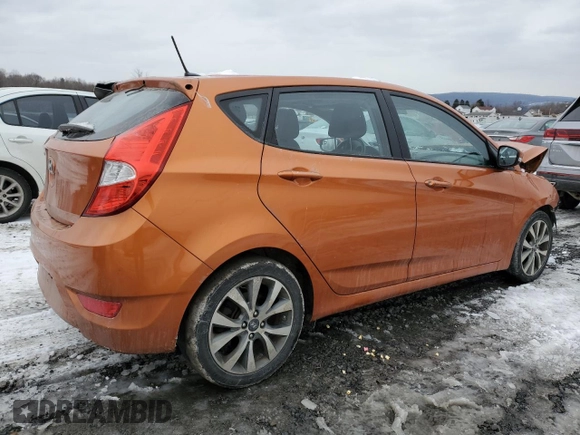 2015 Hyundai Accent Sport with VIN KMHCU5AE4FU226886, listed as a Copart auction lot 44789755 with 118,907 mi miles and Salvage Title. Bid and sale history available at carsss.com. Image 3.