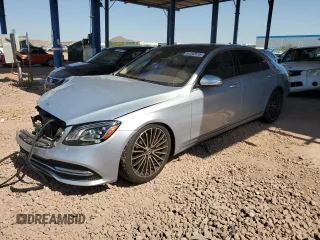 2018 Mercedes-Benz S 560 z VIN WDDUG8DB0JA397220, wystawiony jako Copart lot #61242515 z przebiegiem 63 195 mil mil oraz Szkoda całkowita • Salvage title. Historia ofert i sprzedaży dostępna na DreamBid. Obrazek 1.