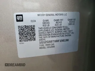 2024 Chevrolet Malibu RS with VIN 1G1ZG5STXRF156198, listed as a Copart auction lot 51244275 with 3,518 mi miles and Salvage Title. Bid and sale history available at DreamBid. Image 12.