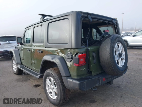 2021 Jeep Wrangler Unlimited Willys with VIN 1C4HJXDM1MW812674, listed as a IAAI auction lot 41670637 with 59,241 mi miles and . Bid and sale history available at DreamBid. Image 3.