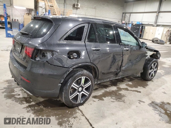 2021 Mercedes-Benz GLC with VIN W1N0G8EB3MV320970, listed as a Copart auction lot 82190584 with 21,520 mi miles and Salvage Title. Bid and sale history available at carsss.com. Image 3.