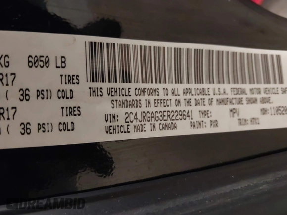 2014 Ram Cargo Van Tradesman с VIN 2C4JRGAG3ER229641, выставлен на аукционе IAAI как лот 42256563 с пробегом 139 508 миль миль и . История ставок и продаж доступна на DreamBid. Изображение 9.