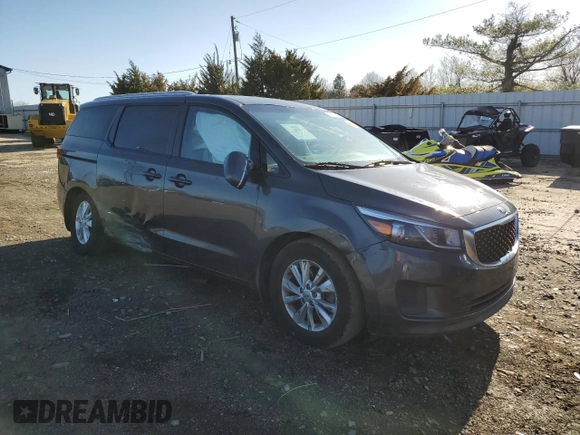2016 Kia Sedona LX with VIN KNDMB5C13G6197234, listed as a Copart auction lot 49785995 with 87,207 mi miles and Salvage Title. Bid and sale history available at carsss.com. Image 4.