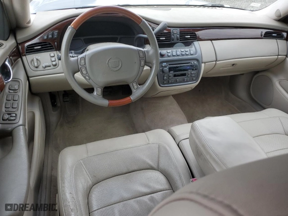 2004 Cadillac DeVille DHS with VIN 1G6KE57YX4U252567, listed as a Copart auction lot 43383555 with 0 mi miles and Salvage Title. Bid and sale history available at carsss.com. Image 8.