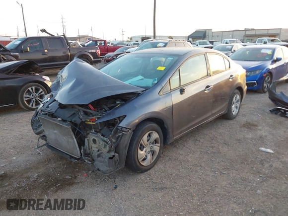 2015 Honda Civic Sedan LX with VIN 19XFB2F58FE002663, listed as a IAAI auction lot 41795876 with 103,662 mi miles. Bid and sale history available at carsss.com. Image 2.