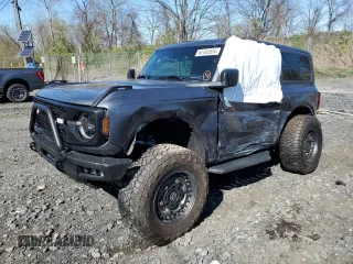 2022 Ford Bronco with VIN 1FMDE5AH5NLB19801, listed as a Copart auction lot 50160135 with 7,759 mi miles and Salvage Title. Bid and sale history available at carsss.com. Image 1.