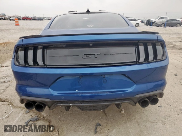 2023 Ford Mustang GT with VIN 1FA6P8CF9P5301583, listed as a Copart auction lot 57596535 with 19,916 mi miles and Salvage title. Bid and sale history available at DreamBid. Image 6.
