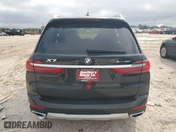 2020 BMW X7 xDrive40i with VIN 5UXCW2C01L9B96566, listed as a Copart auction lot 44604155 with 0 mi miles and Clean Title. Bid and sale history available at carsss.com. Image 6.