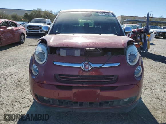 2014 FIAT 500L Lounge with VIN ZFBCFACH6EZ029883, listed as a Copart auction lot 80558044 with 116,997 mi miles and Salvage Title. Bid and sale history available at carsss.com. Image 5.
