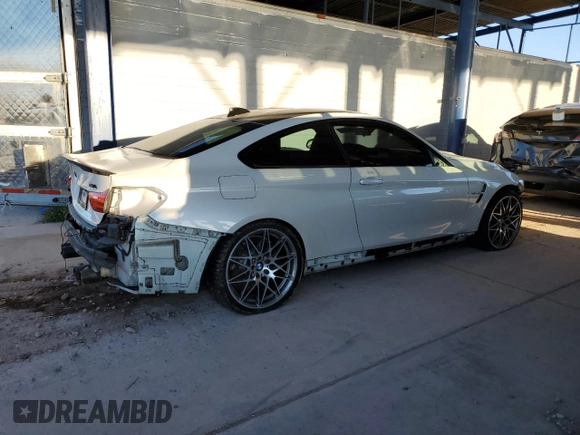 2017 BMW M4 with VIN WBS3R9C56HK709054, listed as a Copart auction lot 52330915 with 64,844 mi miles and Salvage title. Bid and sale history available at DreamBid. Image 3.