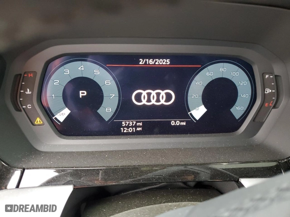 2024 Audi A3 Premium with VIN WAUAUDGY0RA077810, listed as a Copart auction lot 53355345 with 5,737 mi miles and Salvage Title. Bid and sale history available at carsss.com. Image 9.