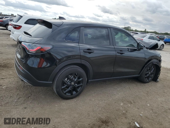 2024 Honda HR-V Sport with VIN 3CZRZ1H57RM755590, listed as a Copart auction lot 88978895 with 5,049 mi miles and Salvage Title. Bid and sale history available at carsss.com. Image 3.
