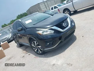 2015 Nissan Murano SL with VIN 5N1AZ2MG1FN221210, listed as a IAAI auction lot 42501399 with 183,153 mi miles and . Bid and sale history available at DreamBid. Image 1.
