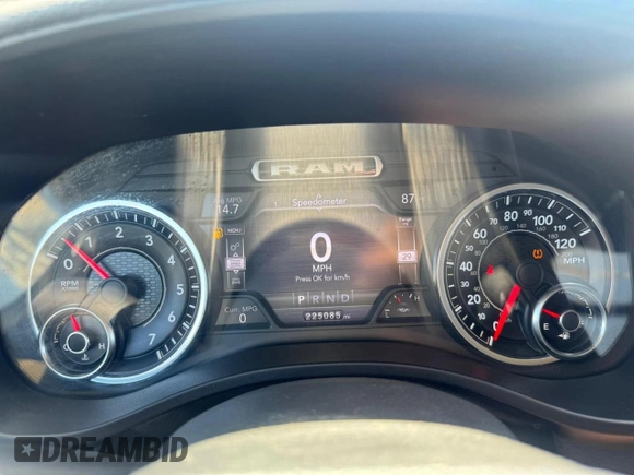 2019 Ram 1500 Laramie with VIN 1C6SRFJT3KN64133, listed as a Copart auction lot 66772865 with 225,085 mi miles and Clean title. Bid and sale history available at DreamBid. Image 8.