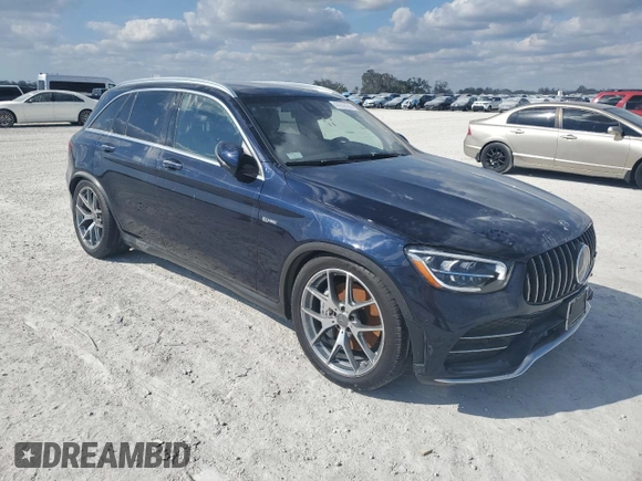 2020 Mercedes-Benz GLC with VIN W1N0G6EB0LF801501, listed as a Copart auction lot 44232655 with 382 mi miles and Salvage Title. Bid and sale history available at carsss.com. Image 4.